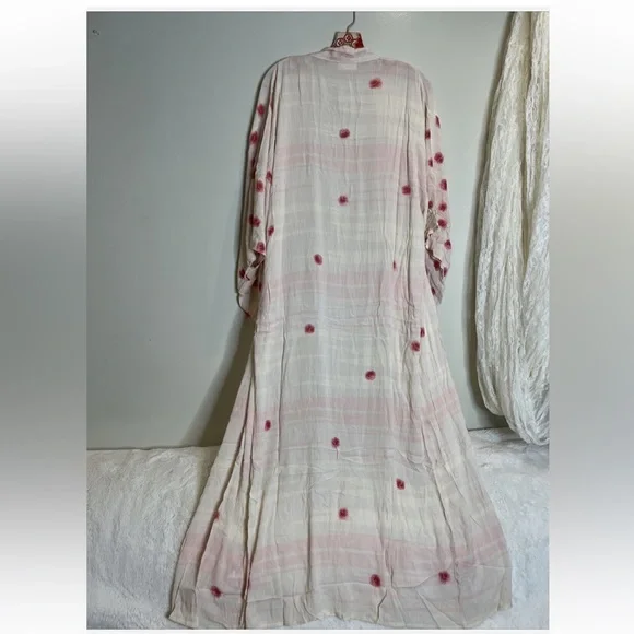 Free People Laurel Canyon Printed Rose Kimono Duster NWOT - Picture 4 of 5